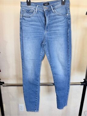 Express Light Wash High-Rise Skinny Jeans - Blue